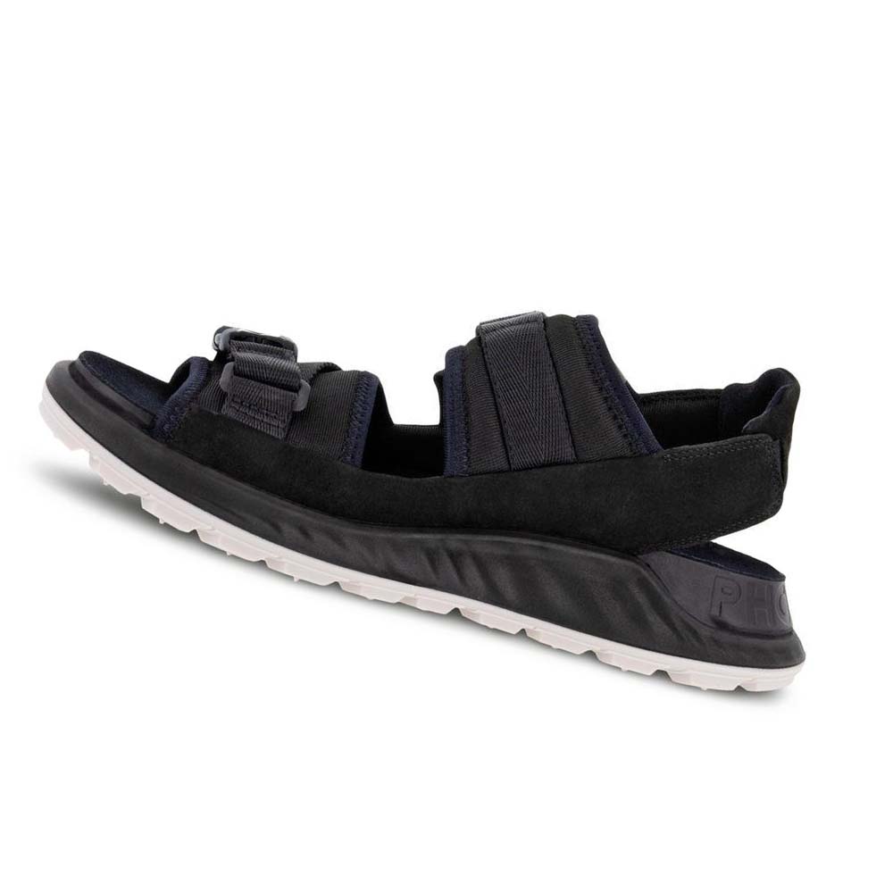 Women's Ecco Exowrap 2 Strap Buckle Sandals Black / Black | Canada 171BEX